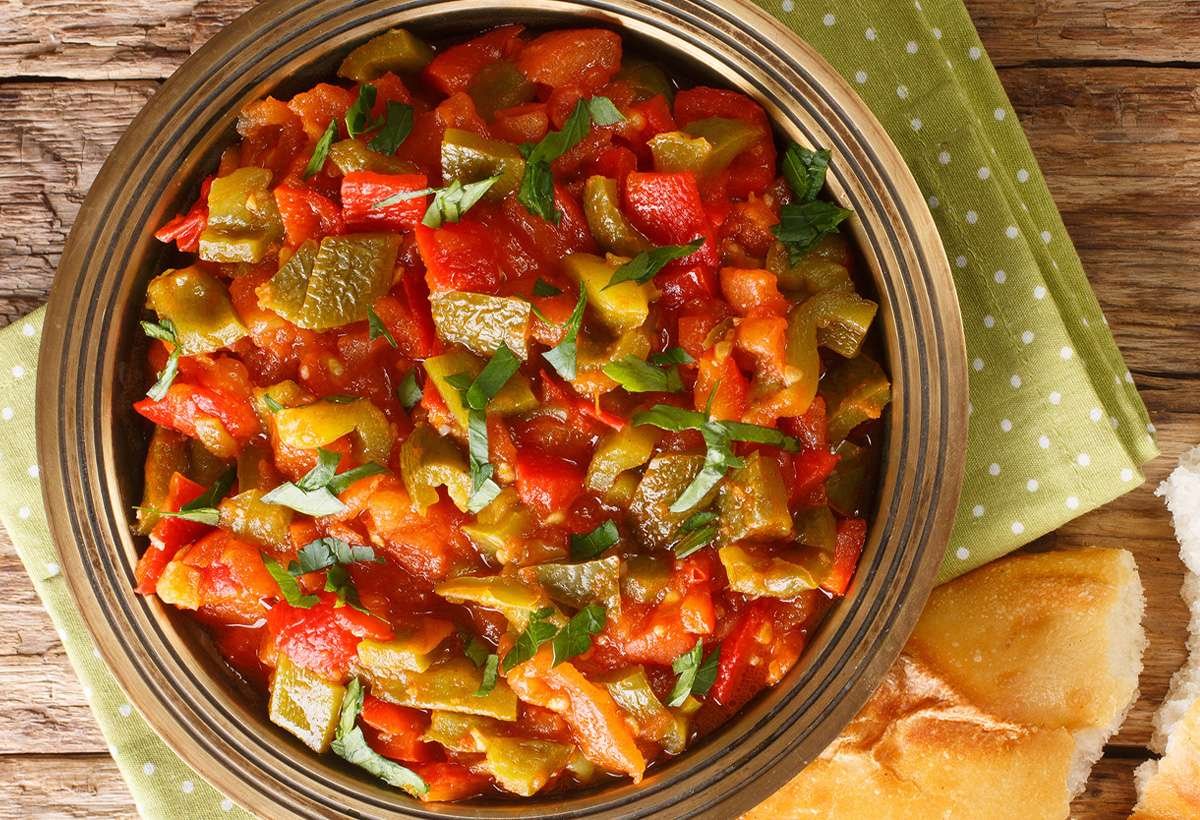 recette salade marocaine de poivrons taktouka